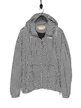 Marni SS25 Gingham Check Seersucker Hooded Jacket